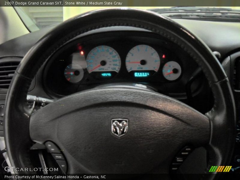 Stone White / Medium Slate Gray 2007 Dodge Grand Caravan SXT