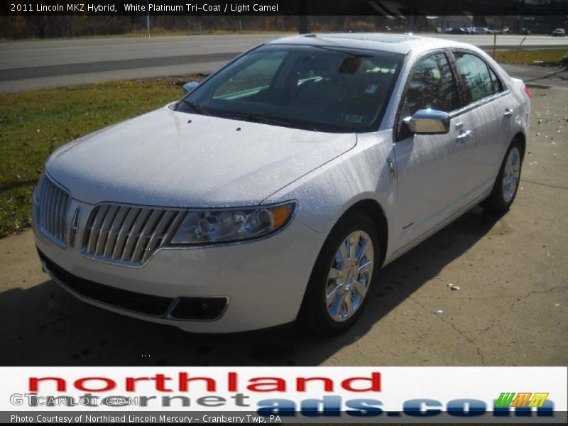 White Platinum Tri-Coat / Light Camel 2011 Lincoln MKZ Hybrid
