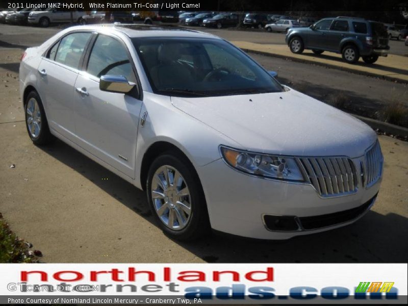 White Platinum Tri-Coat / Light Camel 2011 Lincoln MKZ Hybrid