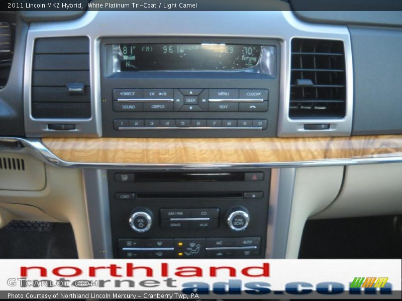 White Platinum Tri-Coat / Light Camel 2011 Lincoln MKZ Hybrid