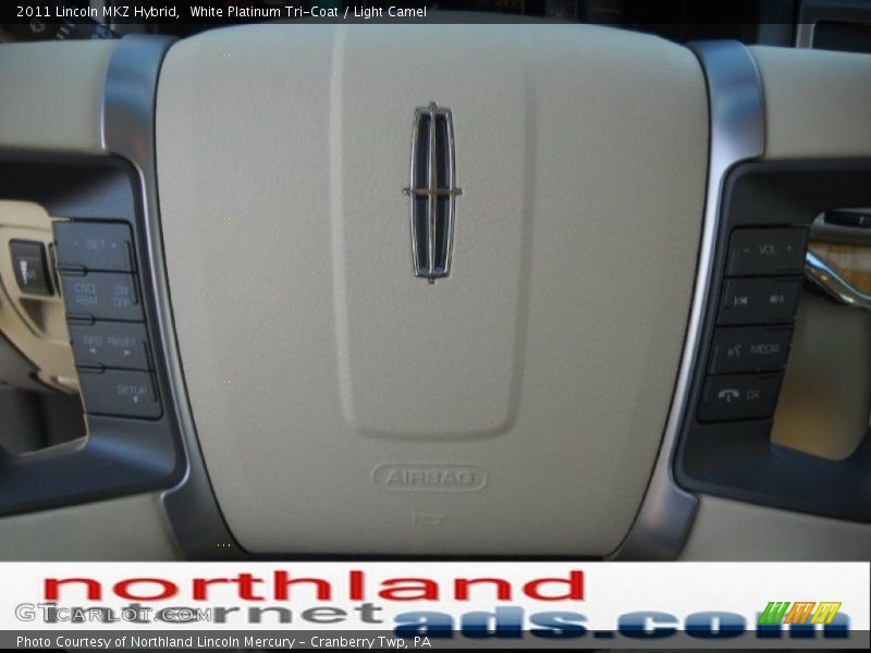 White Platinum Tri-Coat / Light Camel 2011 Lincoln MKZ Hybrid
