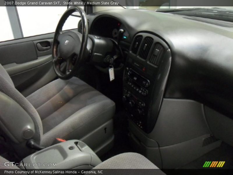 Stone White / Medium Slate Gray 2007 Dodge Grand Caravan SXT