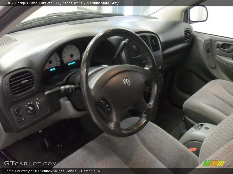 Stone White / Medium Slate Gray 2007 Dodge Grand Caravan SXT