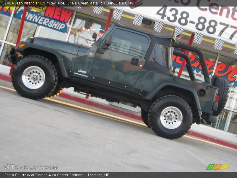 Shale Green Metallic / Dark Slate Gray 2004 Jeep Wrangler Unlimited 4x4