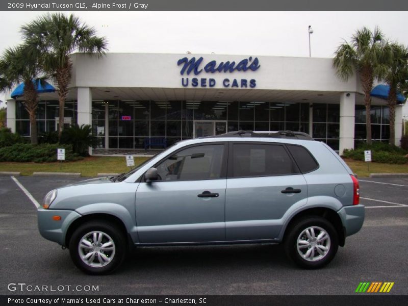 Alpine Frost / Gray 2009 Hyundai Tucson GLS