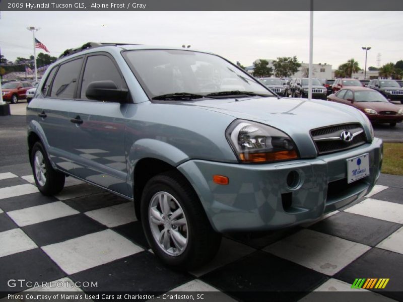 Alpine Frost / Gray 2009 Hyundai Tucson GLS