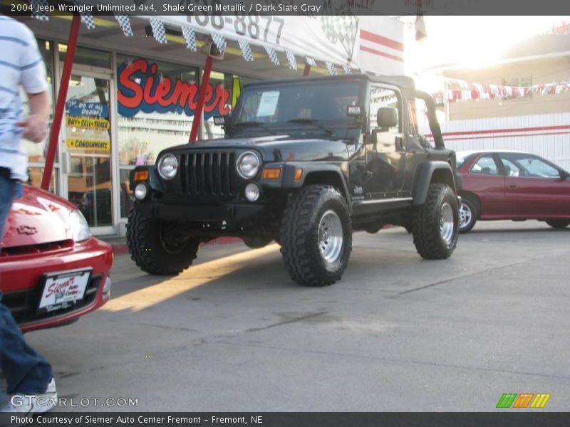 Shale Green Metallic / Dark Slate Gray 2004 Jeep Wrangler Unlimited 4x4