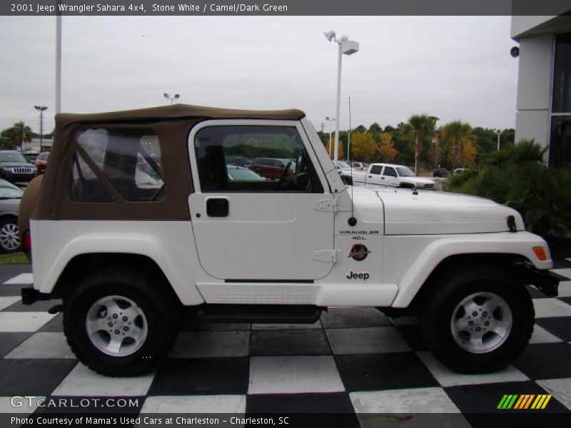 Stone White / Camel/Dark Green 2001 Jeep Wrangler Sahara 4x4