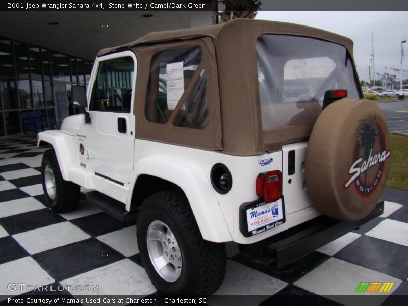 Stone White / Camel/Dark Green 2001 Jeep Wrangler Sahara 4x4