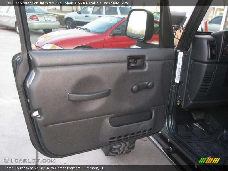 Shale Green Metallic / Dark Slate Gray 2004 Jeep Wrangler Unlimited 4x4
