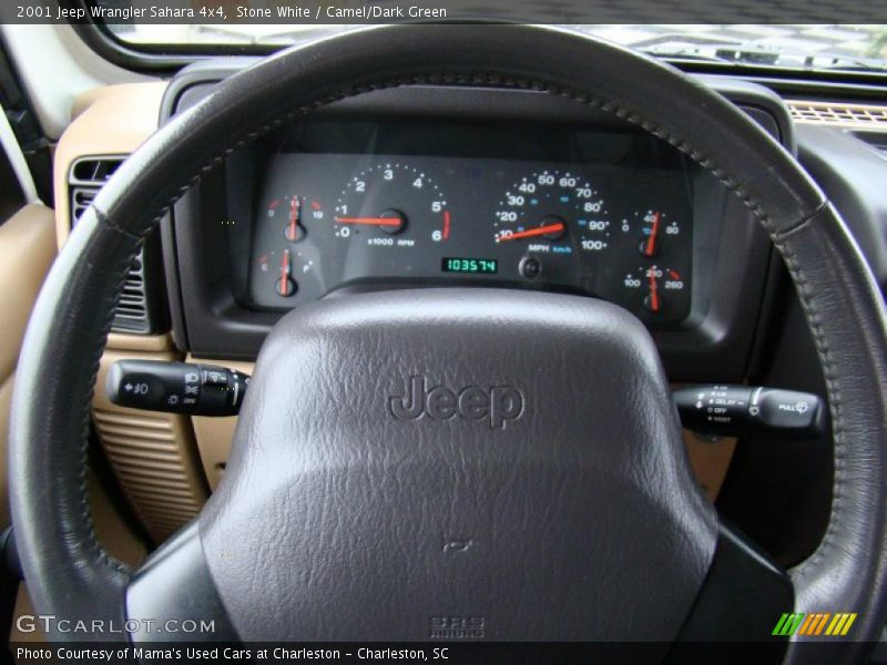 Stone White / Camel/Dark Green 2001 Jeep Wrangler Sahara 4x4