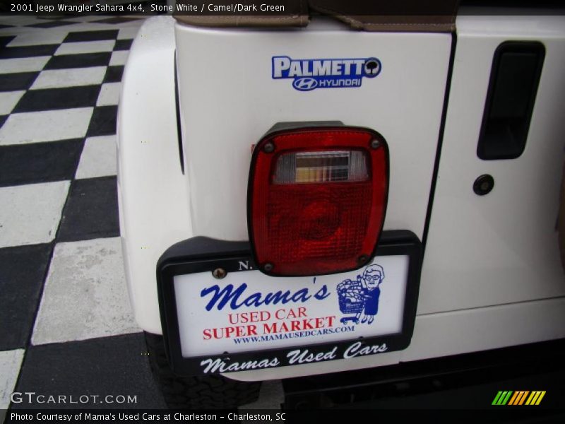 Stone White / Camel/Dark Green 2001 Jeep Wrangler Sahara 4x4