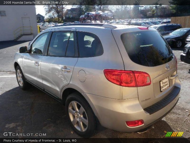 Bright Silver / Gray 2008 Hyundai Santa Fe SE