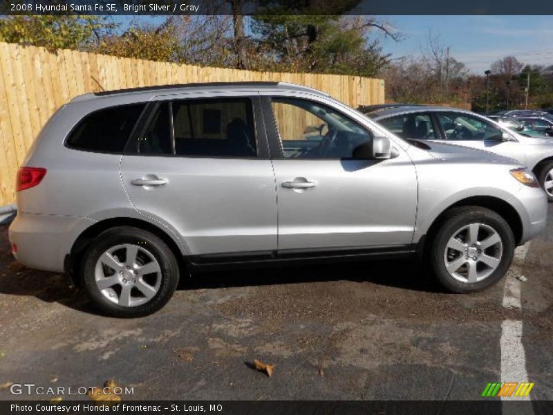 Bright Silver / Gray 2008 Hyundai Santa Fe SE