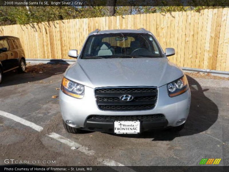 Bright Silver / Gray 2008 Hyundai Santa Fe SE