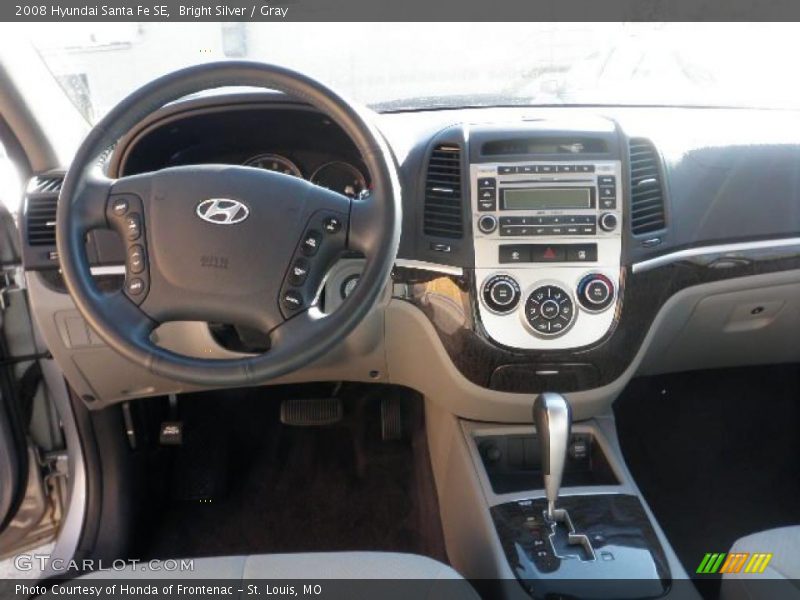 Bright Silver / Gray 2008 Hyundai Santa Fe SE