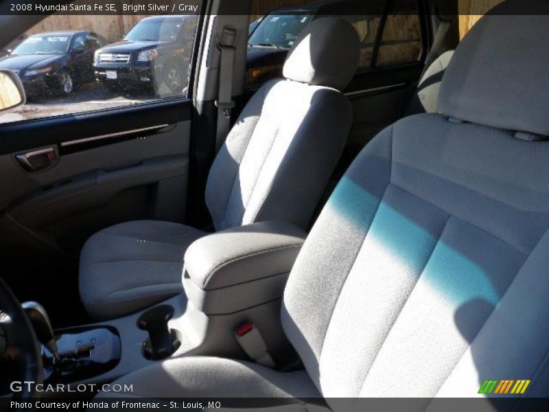 Bright Silver / Gray 2008 Hyundai Santa Fe SE