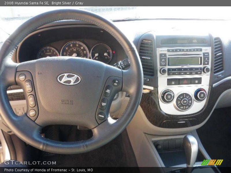 Bright Silver / Gray 2008 Hyundai Santa Fe SE
