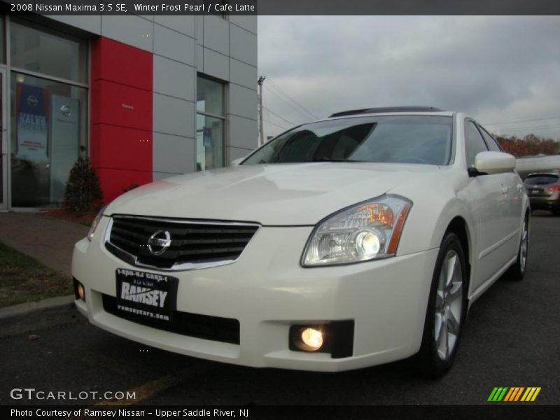 Winter Frost Pearl / Cafe Latte 2008 Nissan Maxima 3.5 SE