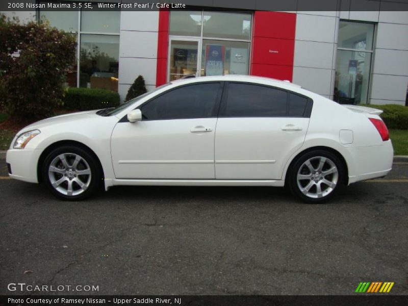 Winter Frost Pearl / Cafe Latte 2008 Nissan Maxima 3.5 SE