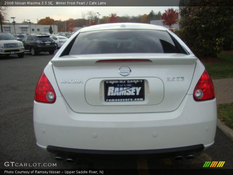 Winter Frost Pearl / Cafe Latte 2008 Nissan Maxima 3.5 SE