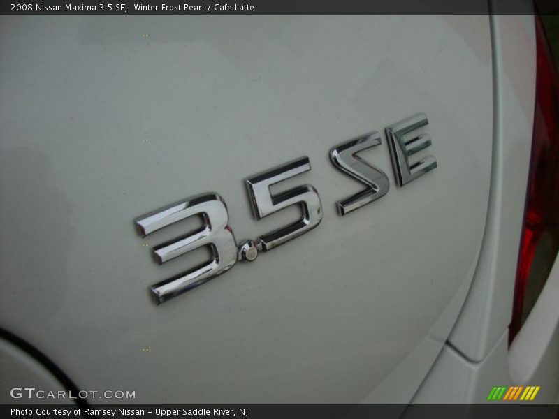 Winter Frost Pearl / Cafe Latte 2008 Nissan Maxima 3.5 SE