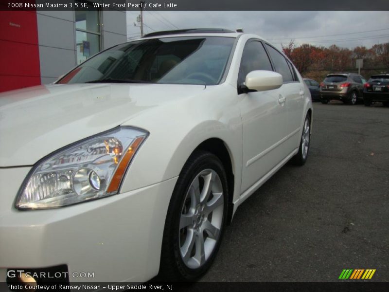 Winter Frost Pearl / Cafe Latte 2008 Nissan Maxima 3.5 SE