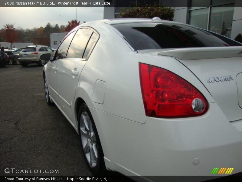 Winter Frost Pearl / Cafe Latte 2008 Nissan Maxima 3.5 SE
