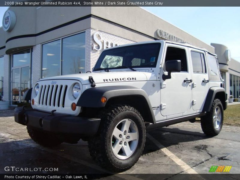 Stone White / Dark Slate Gray/Med Slate Gray 2008 Jeep Wrangler Unlimited Rubicon 4x4