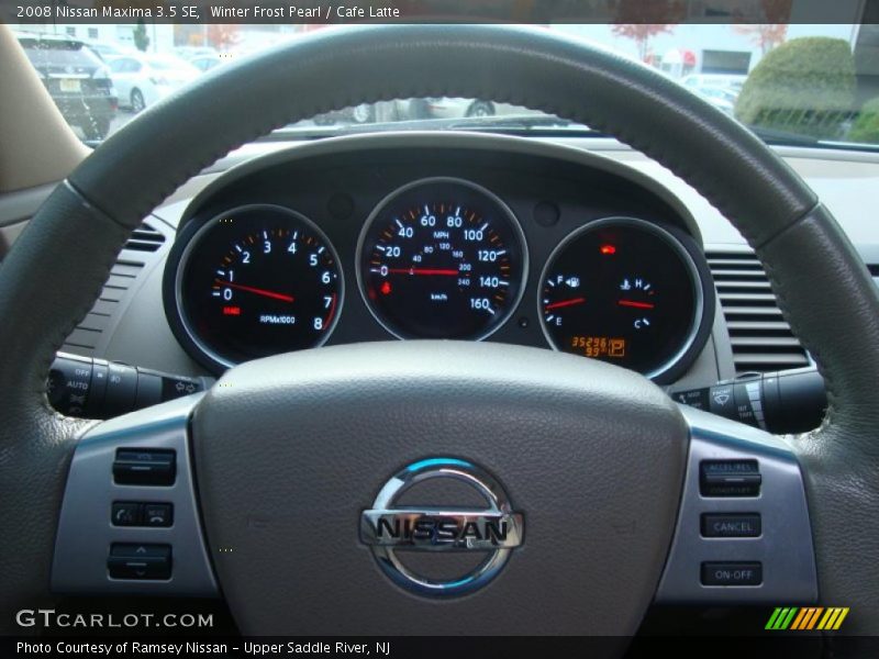 Winter Frost Pearl / Cafe Latte 2008 Nissan Maxima 3.5 SE