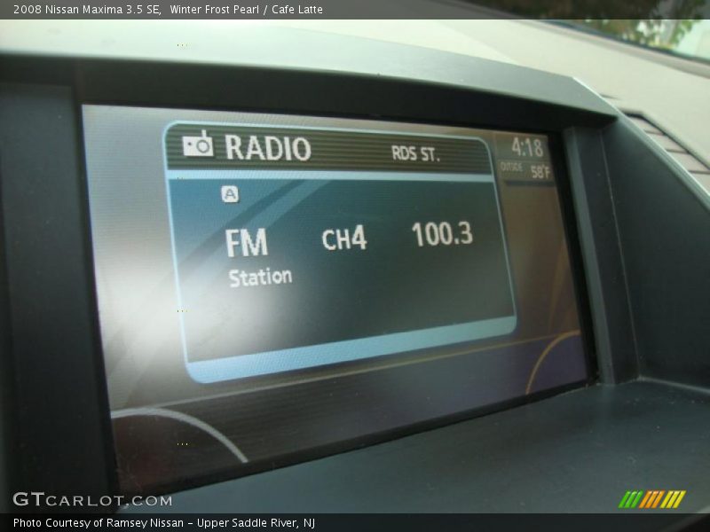 Winter Frost Pearl / Cafe Latte 2008 Nissan Maxima 3.5 SE