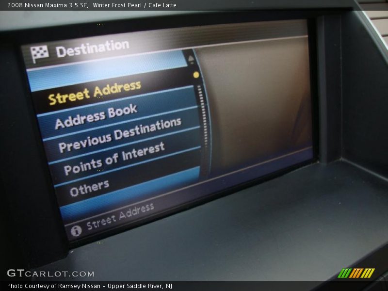 Winter Frost Pearl / Cafe Latte 2008 Nissan Maxima 3.5 SE