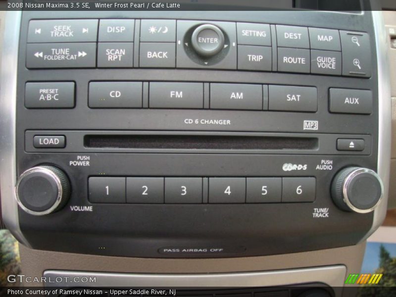 Winter Frost Pearl / Cafe Latte 2008 Nissan Maxima 3.5 SE