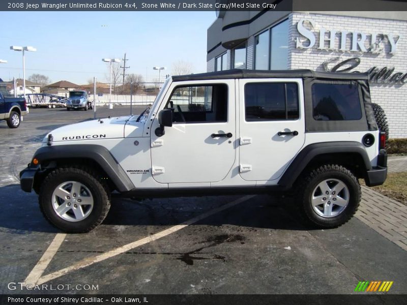 Stone White / Dark Slate Gray/Med Slate Gray 2008 Jeep Wrangler Unlimited Rubicon 4x4
