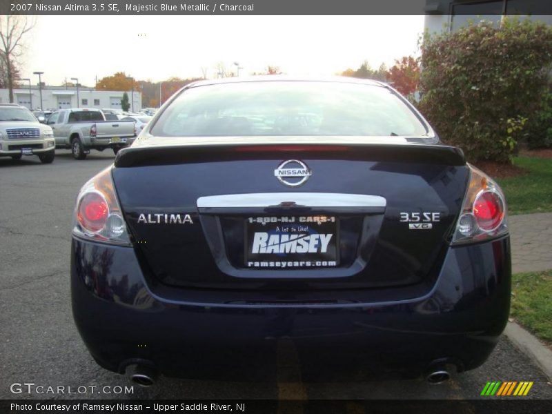 Majestic Blue Metallic / Charcoal 2007 Nissan Altima 3.5 SE