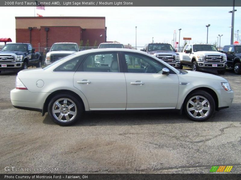 Light Sage Metallic / Medium Light Stone 2008 Ford Taurus Limited AWD