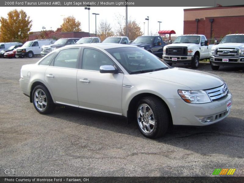 Light Sage Metallic / Medium Light Stone 2008 Ford Taurus Limited AWD