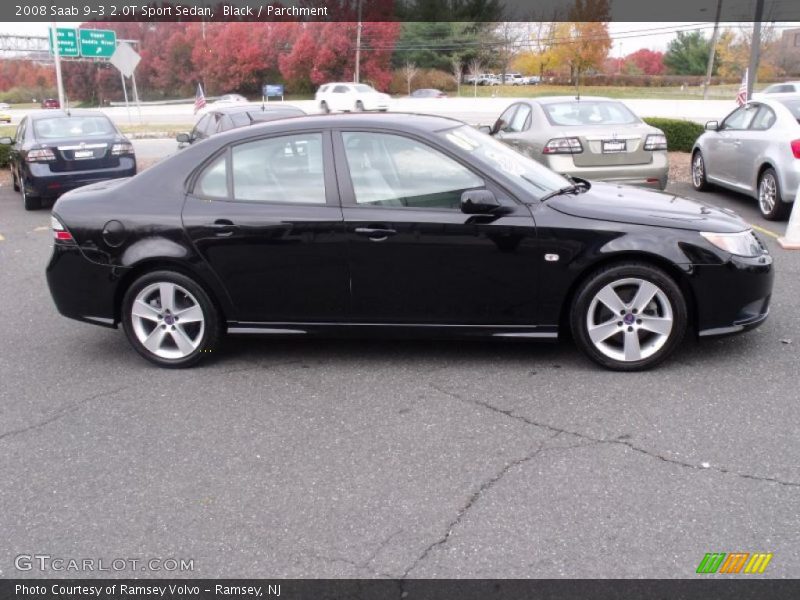 Black / Parchment 2008 Saab 9-3 2.0T Sport Sedan