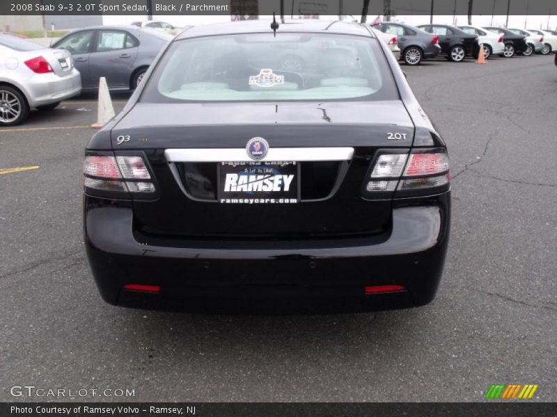 Black / Parchment 2008 Saab 9-3 2.0T Sport Sedan