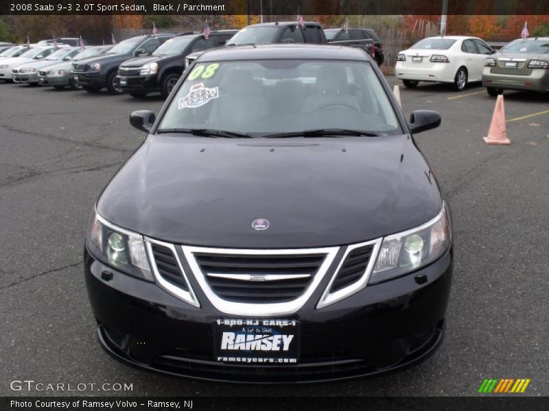 Black / Parchment 2008 Saab 9-3 2.0T Sport Sedan