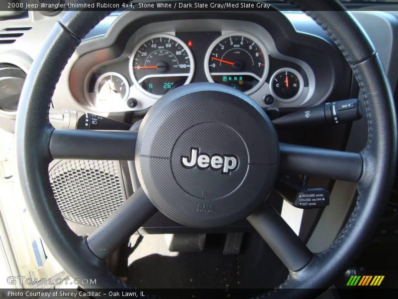 Stone White / Dark Slate Gray/Med Slate Gray 2008 Jeep Wrangler Unlimited Rubicon 4x4
