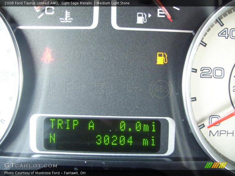 Light Sage Metallic / Medium Light Stone 2008 Ford Taurus Limited AWD