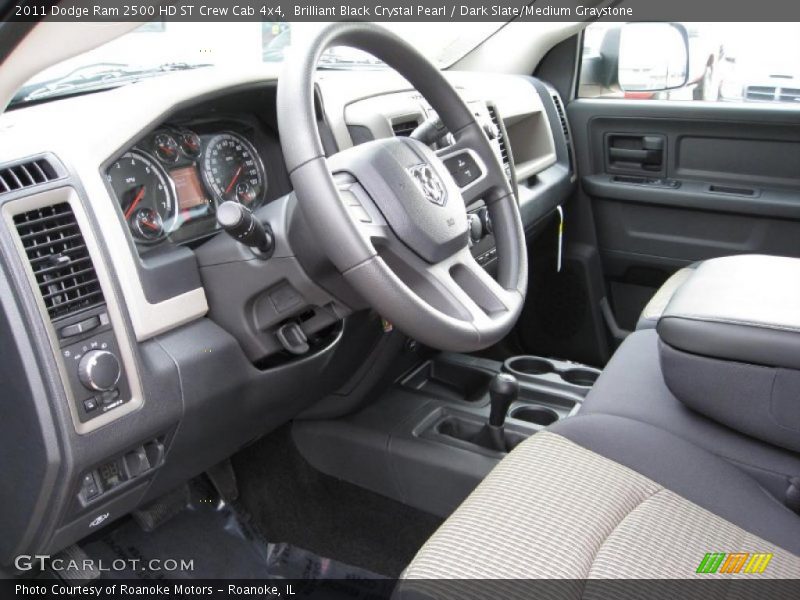 Brilliant Black Crystal Pearl / Dark Slate/Medium Graystone 2011 Dodge Ram 2500 HD ST Crew Cab 4x4
