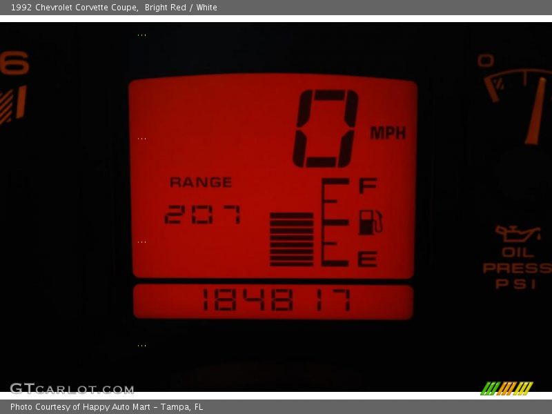 Bright Red / White 1992 Chevrolet Corvette Coupe