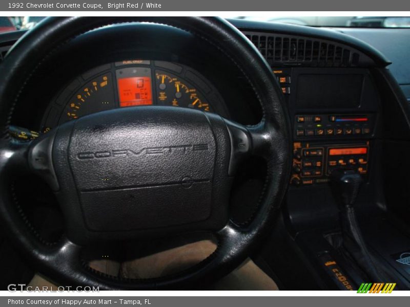Bright Red / White 1992 Chevrolet Corvette Coupe