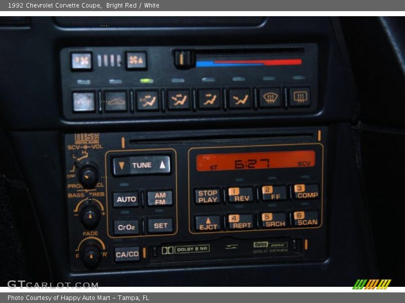 Controls of 1992 Corvette Coupe