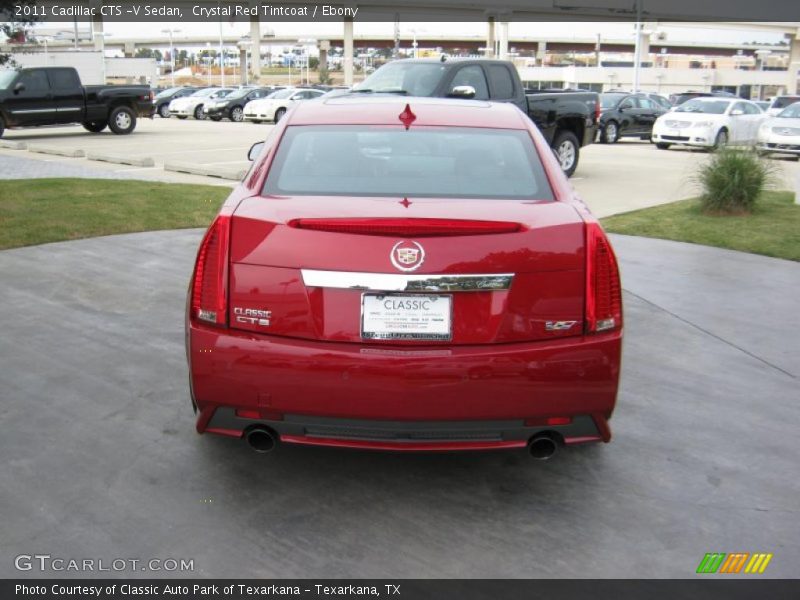 Crystal Red Tintcoat / Ebony 2011 Cadillac CTS -V Sedan