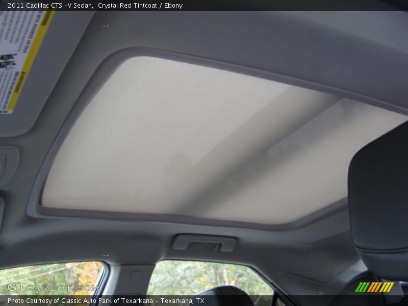 Sunroof of 2011 CTS -V Sedan