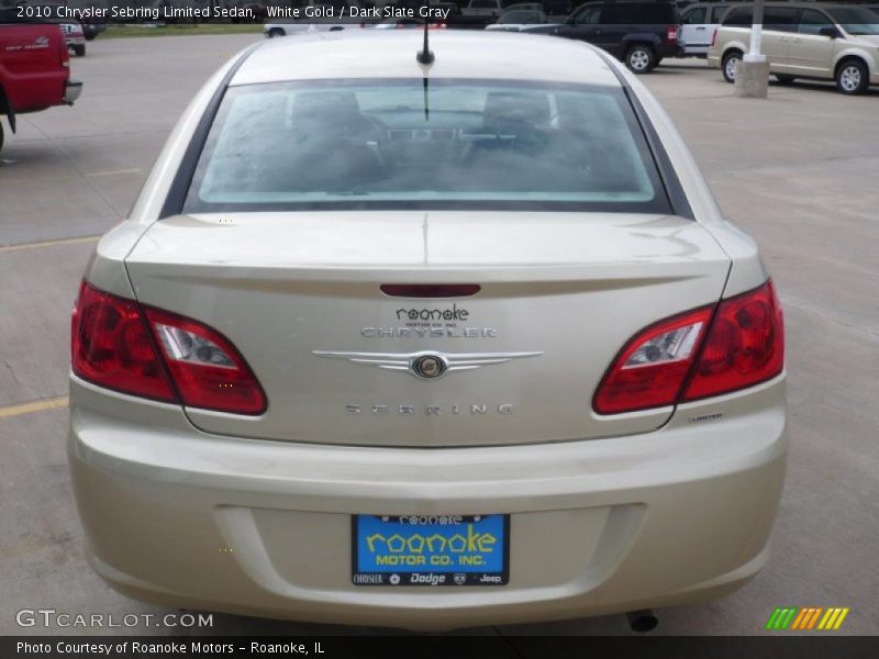 White Gold / Dark Slate Gray 2010 Chrysler Sebring Limited Sedan