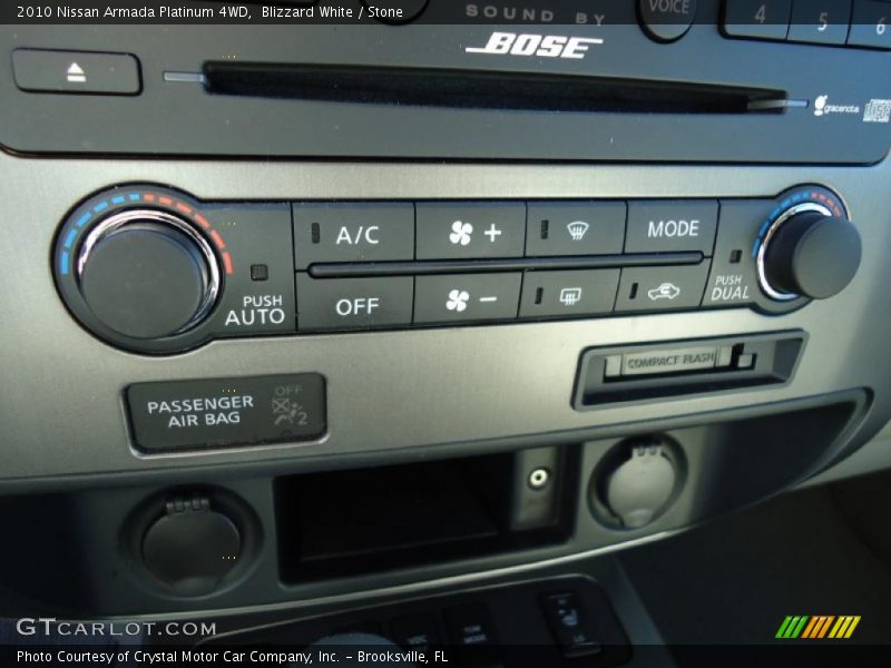 Controls of 2010 Armada Platinum 4WD